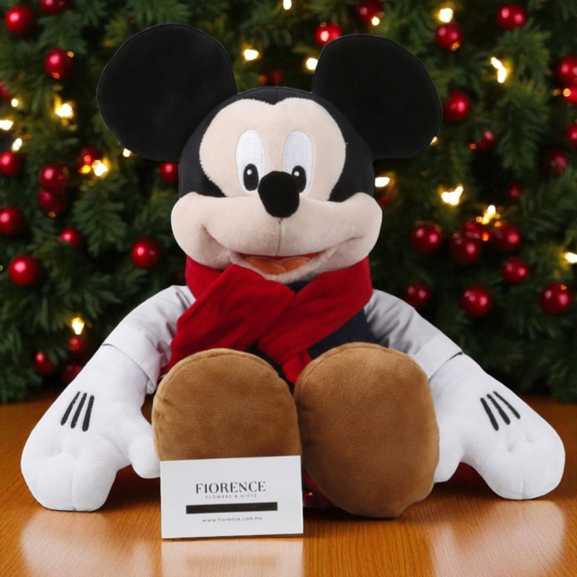Tierno Mickey Mouse Navideño con Galletas y Chocolates