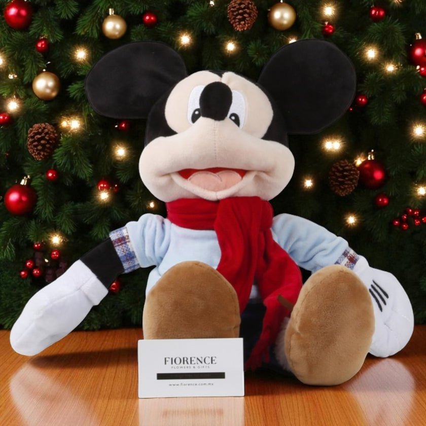 Tierno Mickey Mouse Navideño con Galletas y Chocolates