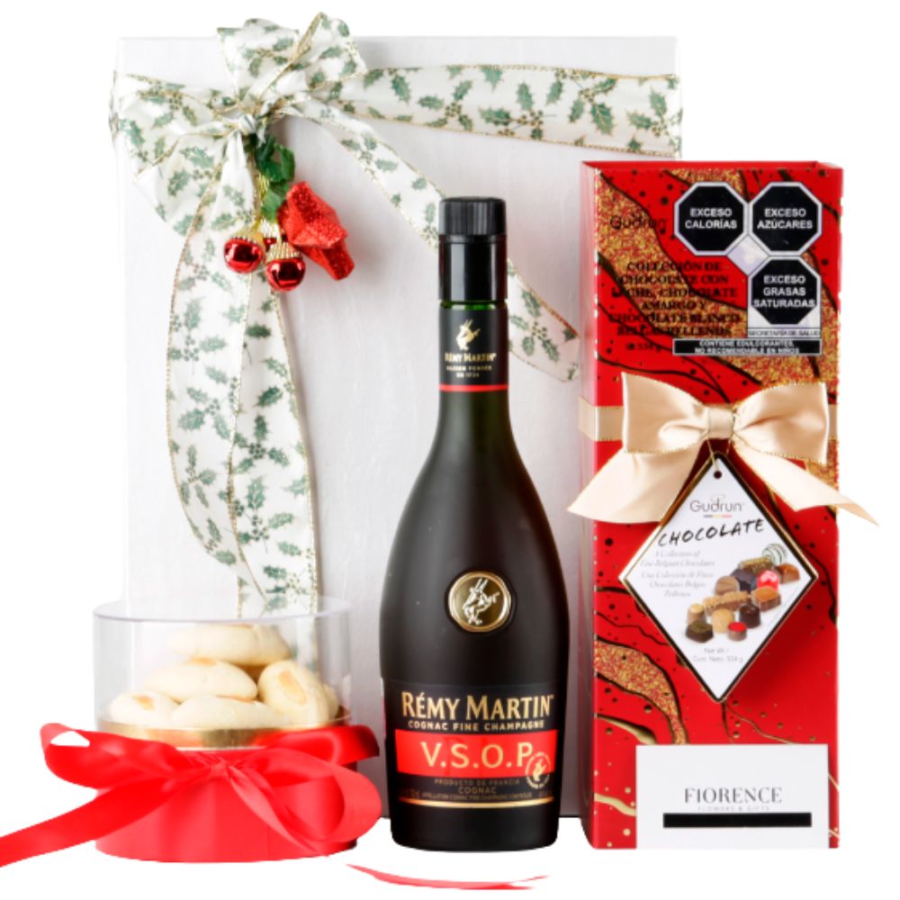 Regalo Gourmet con Champagne, Chocolates y Polvorones