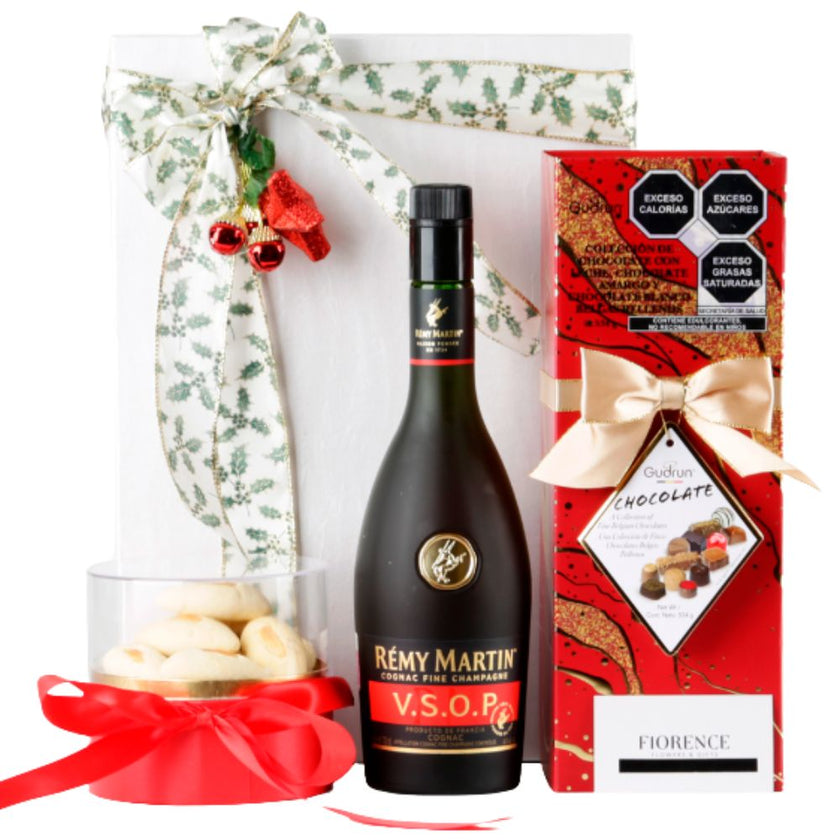 Regalo Gourmet con Champagne, Chocolates y Polvorones