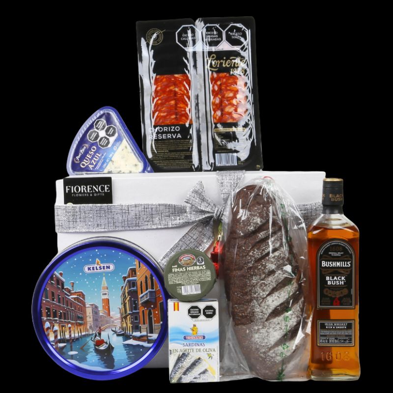 Regalo Navideño Gourmet con Whiskey Bushmills Black Bush