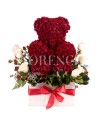 Romantic flower bear
