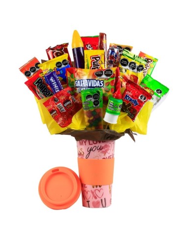 Candy Bouquet en Termo Kiss and Love