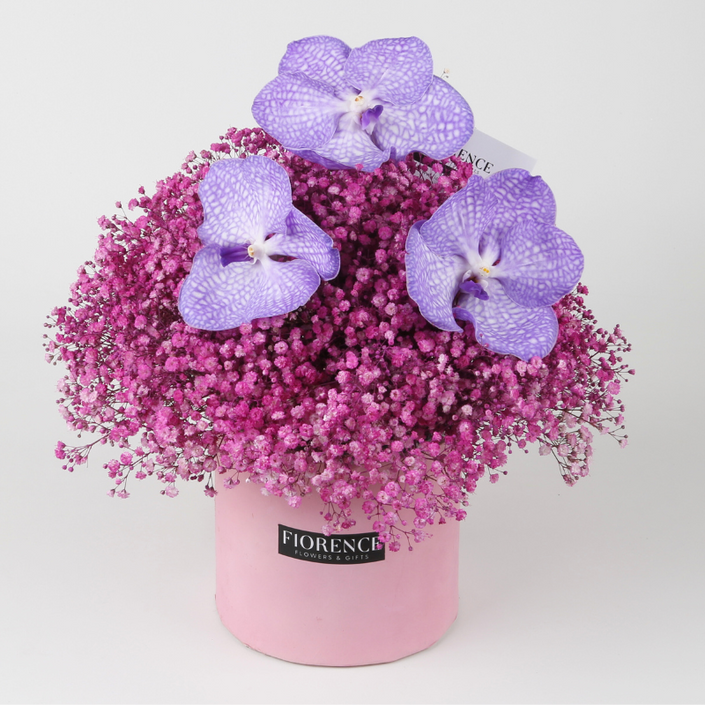 Algodón de azúcar con orquídeas Vanda