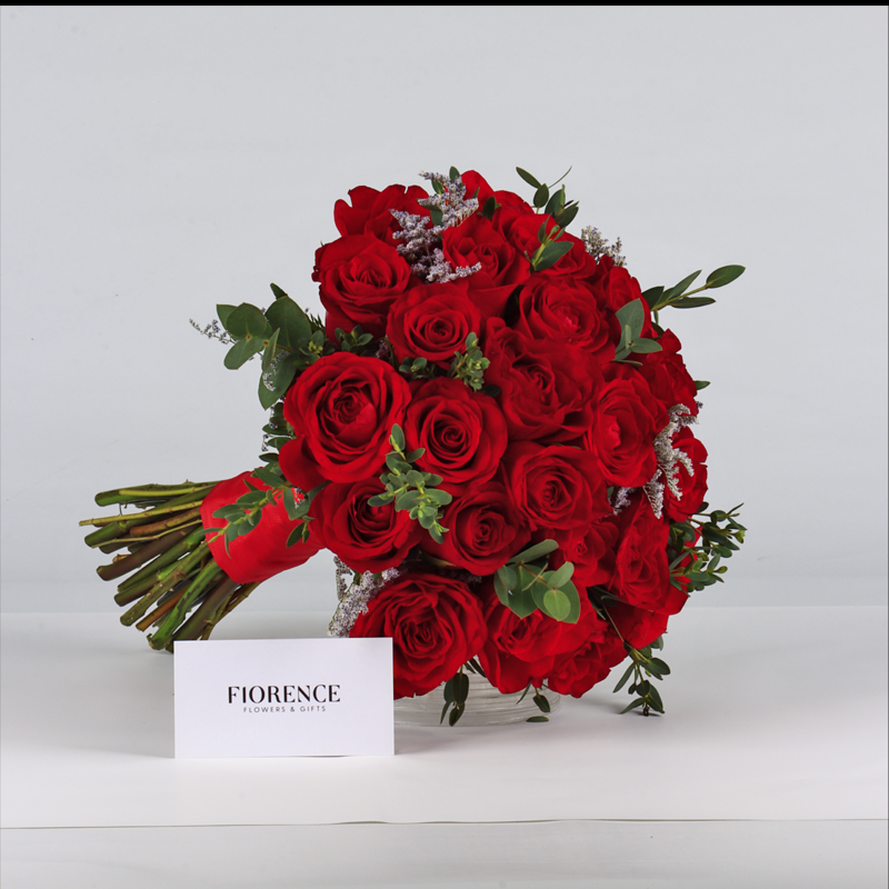 Ramo de Novia con rosas rojas y blancas