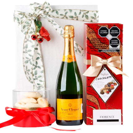 Regalo Gourmet con Champagne, Chocolates y Polvorones