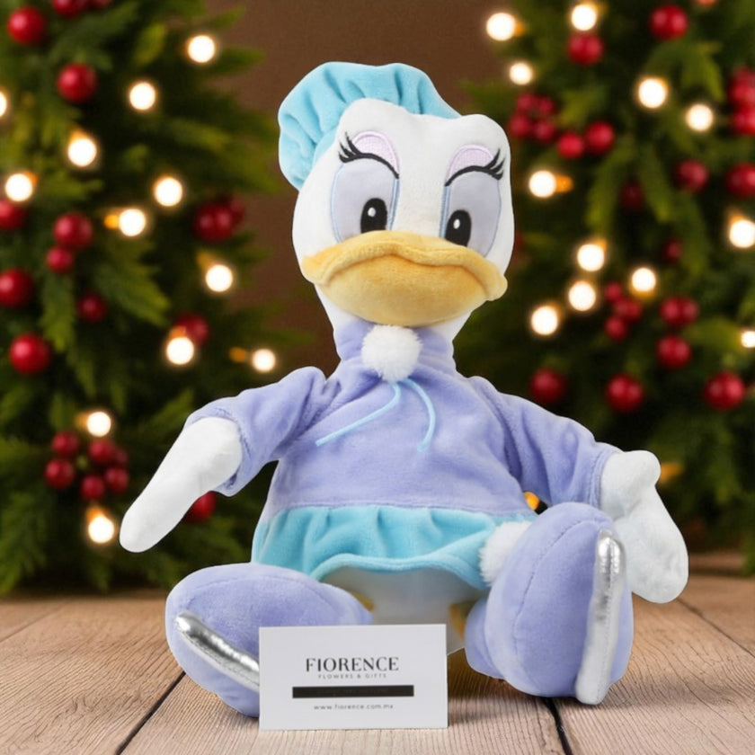 Minnie or Daisy Christmas Plush with Cookies and Chocolates