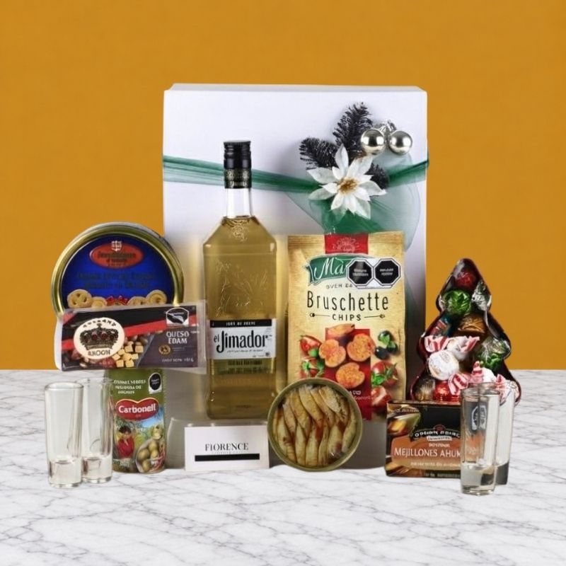 Regalo Navideño Premium con Tequila El Jimador y Productos Gourmet