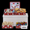 Santa Claus and Friends  Gift Tower with Cookies, Chocolates and Pistachios