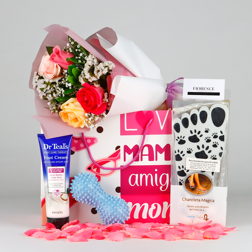 Mom’s Spa Set + Flower Bouquet