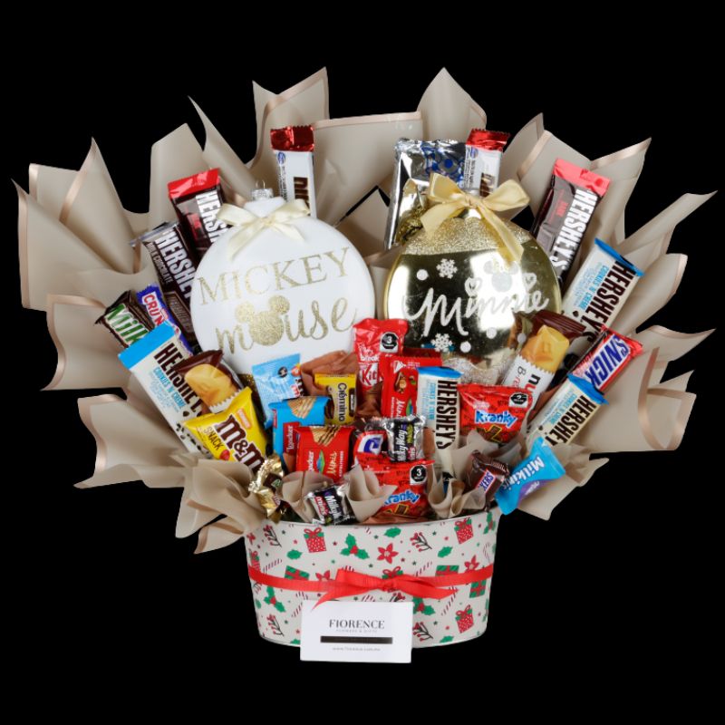 Mickey and Minnie Christmas Chocolate Candy Bouquet