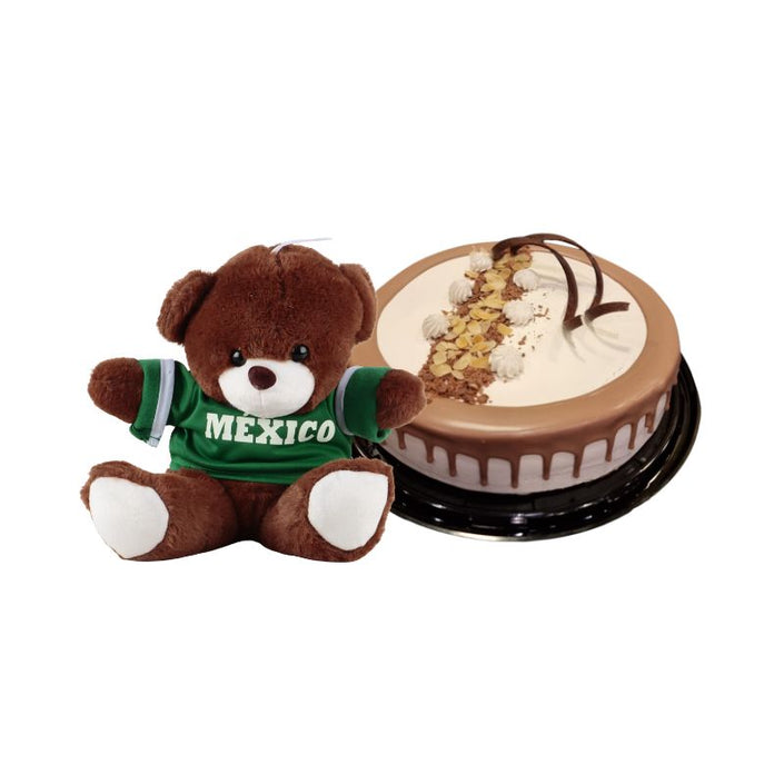 Gourmet Celebration Set: Premium Cake Selection & Personalized Teddy Bear