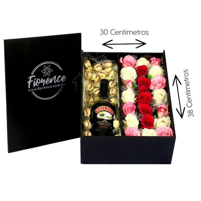 Caja de Rosas y Baileys.