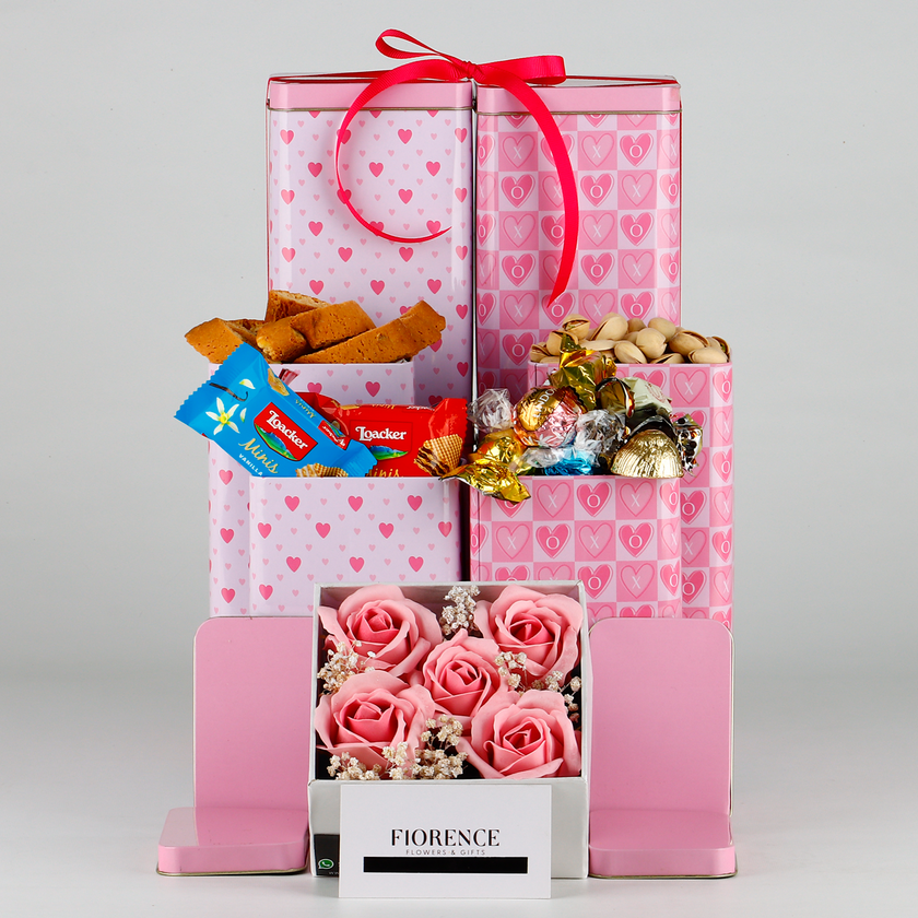 Elegant Treats & Forever Roses Tower