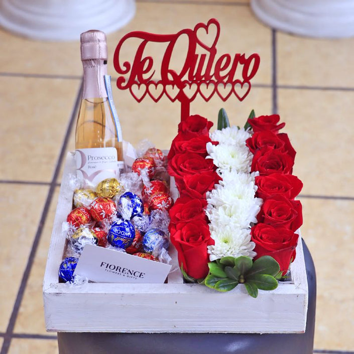 Garden of Roses, Chocolates and Sparkling Wine