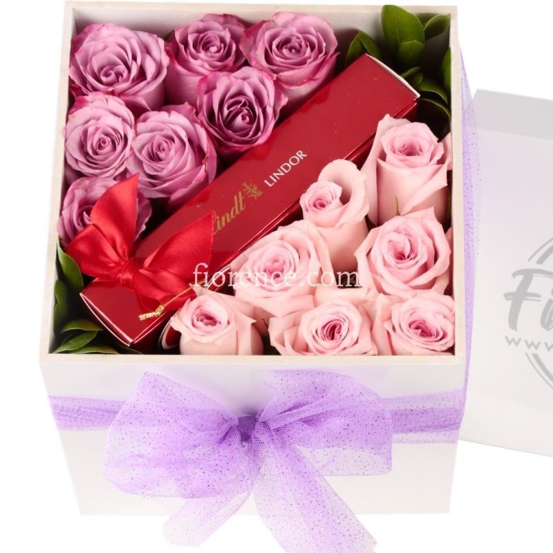 Caja de Flores y Chocolates para Ella