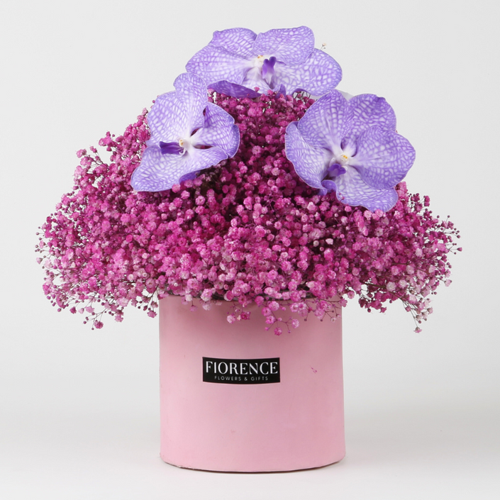 Algodón de azúcar con orquídeas Vanda