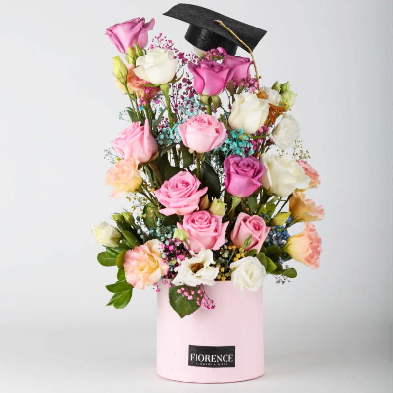 Lisianthus and Rose Arrangement 