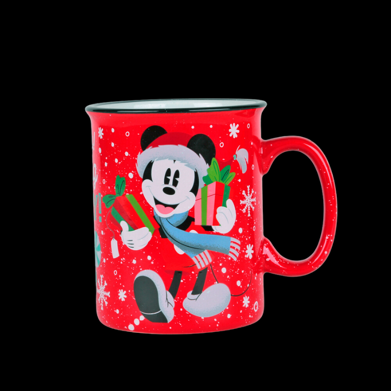 Exclusiva Taza Navideña Gigante de Minnie y Mickey Mouse