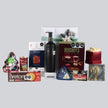 Gourmet Christmas Box for Him: Freixenet Red Wine, Serrano Ham, Cheese, and Coffee Chocolates