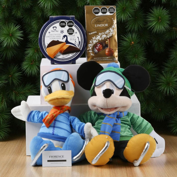 Mickey o Donald con Chocolates y Galletas