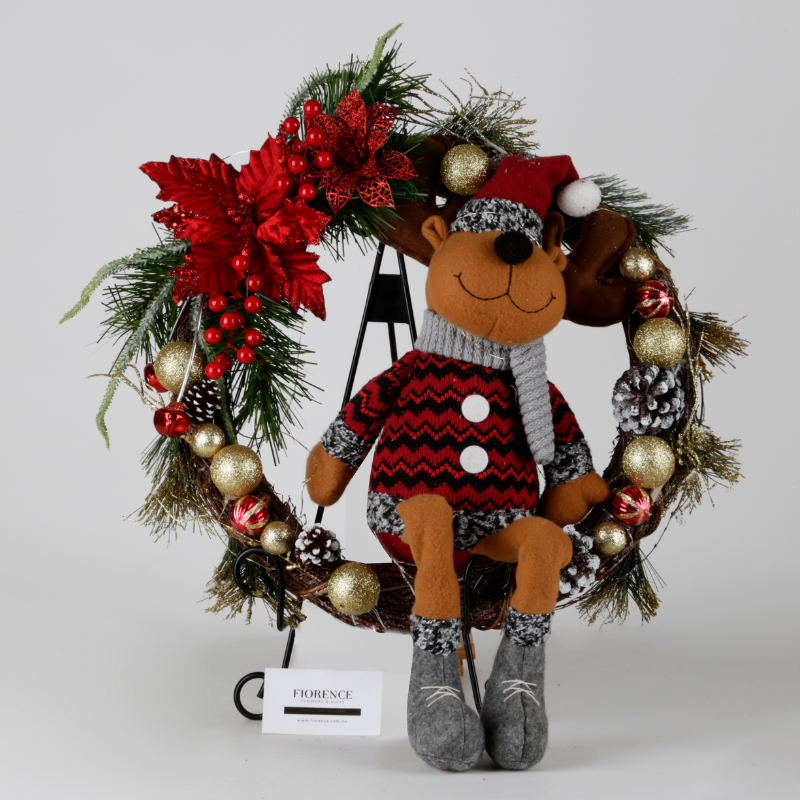 Rudolph The Reindeer Christmas Wreath