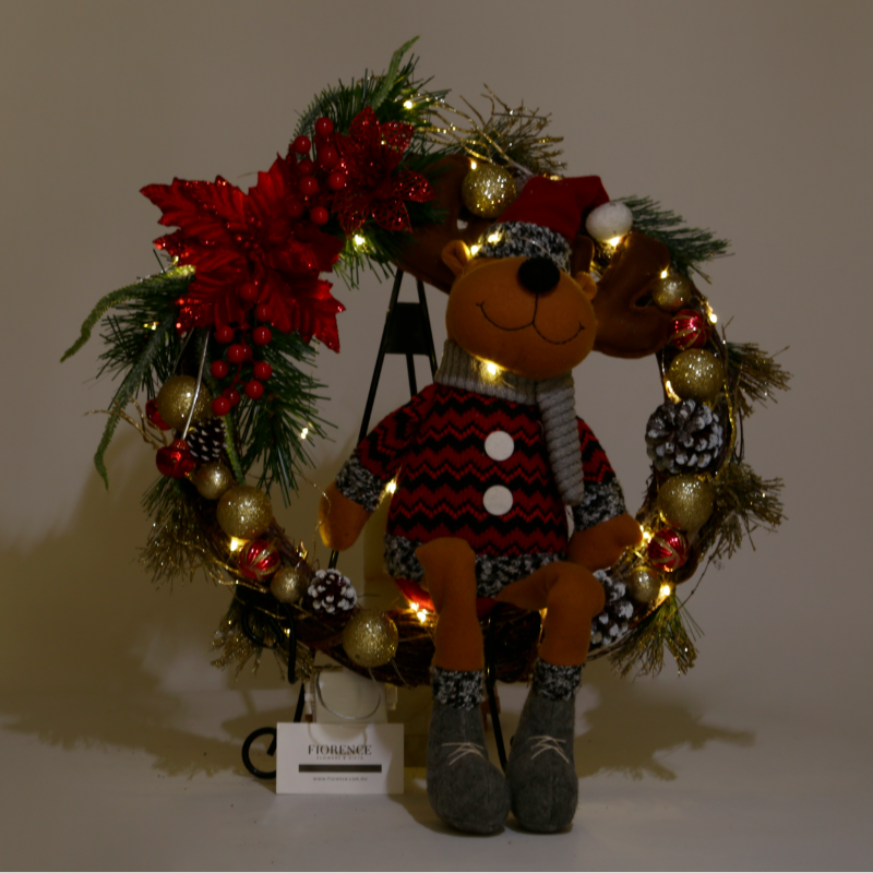 Rudolph The Reindeer Christmas Wreath
