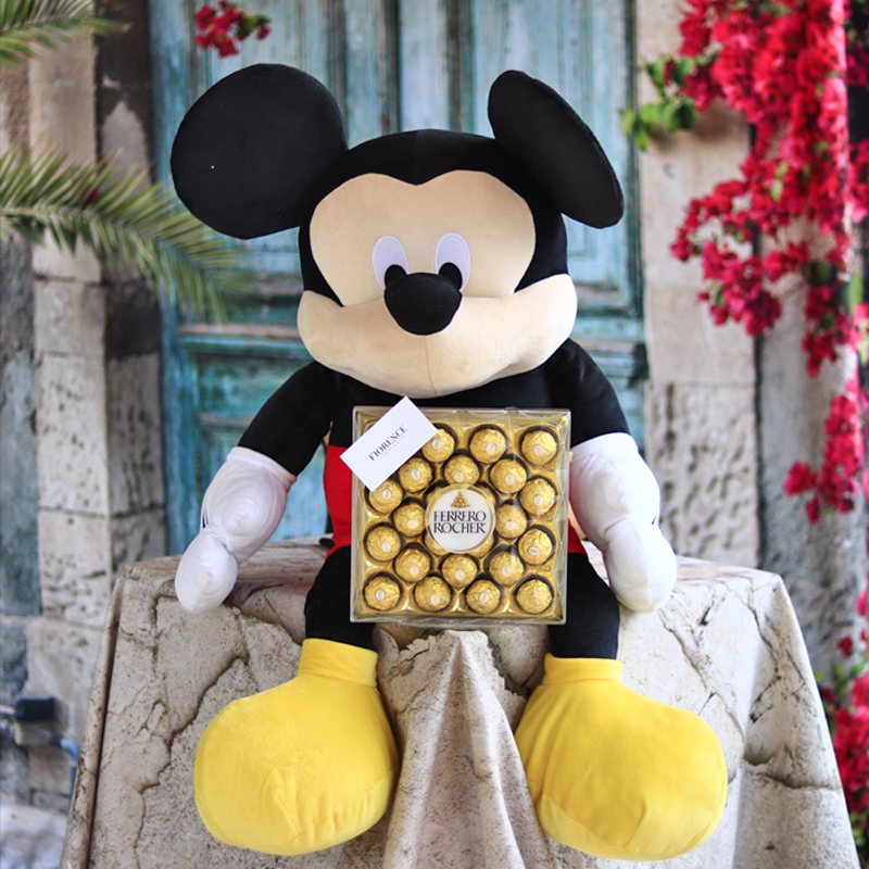 Mickey Mouse de Peluche tamaño Grande con Chocolates