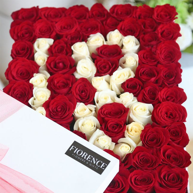Caja de rosas Feliz cumpleaños!