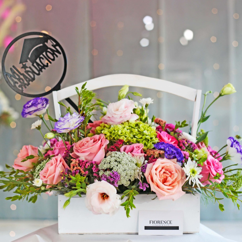 Floral box for graduating students