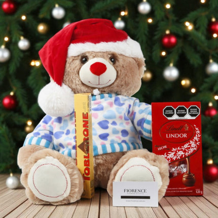 Osito Navideño Mediano con Chocolates