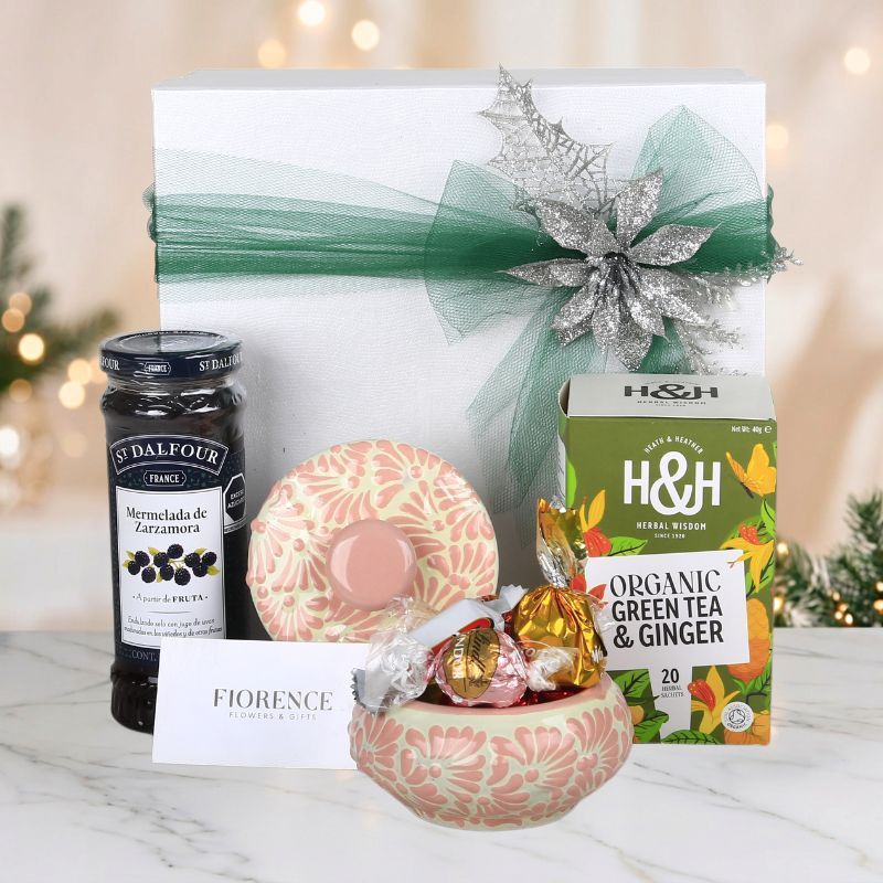 Sweet Christmas Gift | Gourmet Tea, Jam, and a Talavera Trinket Box