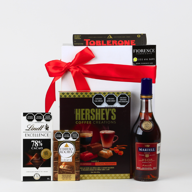 Delicioso Cognac Francés Acompañado de Chocolates - Regalo Corporativo