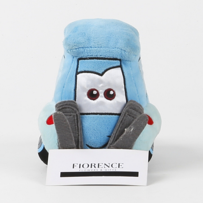 Cars plushies with chocolates and cookies