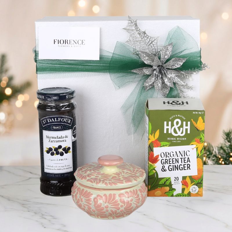 Sweet Christmas Gift | Gourmet Tea, Jam, and a Talavera Trinket Box