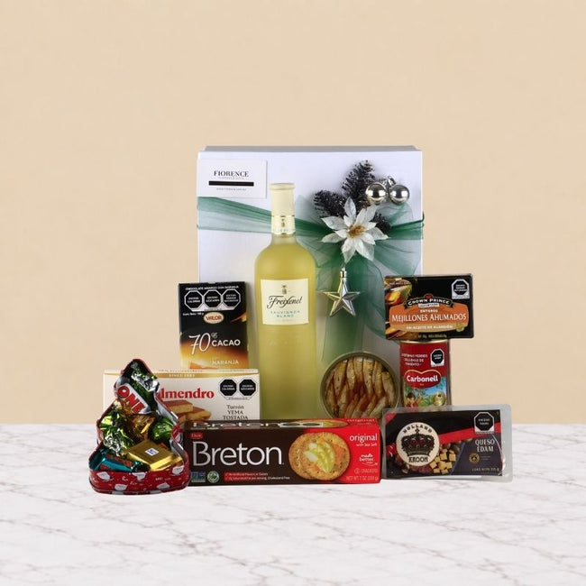 Freixenet Spanish White Wine Christmas Gift Box | Seafood, Cheese & Gourmet Chocolate