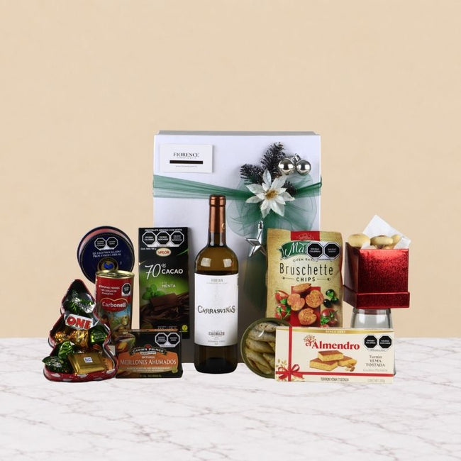 Carrasviñas White Wine Christmas Gift Box | Gourmet Seafood Selection