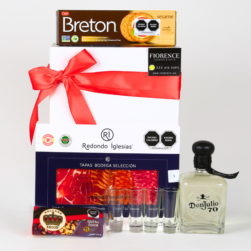 Regalo con Tequila Don Julio 70 y Charcutería