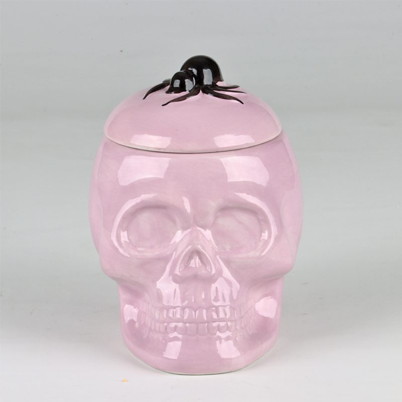 Adorno Otoñal con Calavera de Cerámica