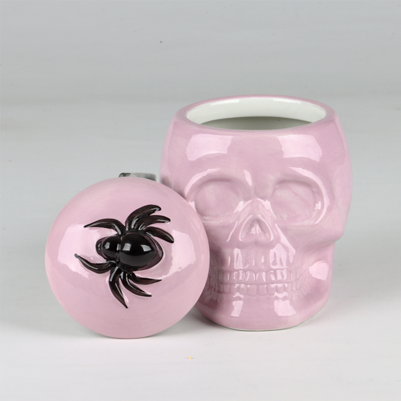 Adorno Otoñal con Calavera de Cerámica