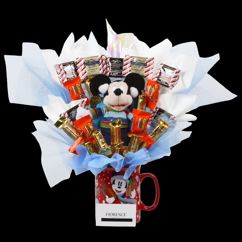 Exclusiva Taza Navideña Gigante de Minnie y Mickey Mouse
