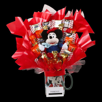 Candy Bouquet Navideño en Taza Gigante de Mickey y Minnie