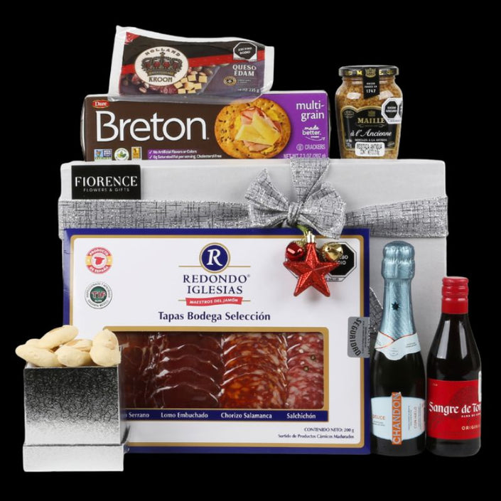 Regalo Corporativo Gourmet con Vinos y Charcutería Española