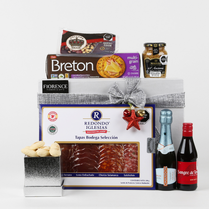 Regalo Corporativo Gourmet con Vinos y Charcutería Española