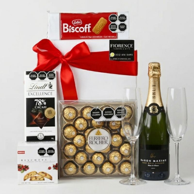Regalo Gourmet Dulce con Vino Espumoso Baron Maxime