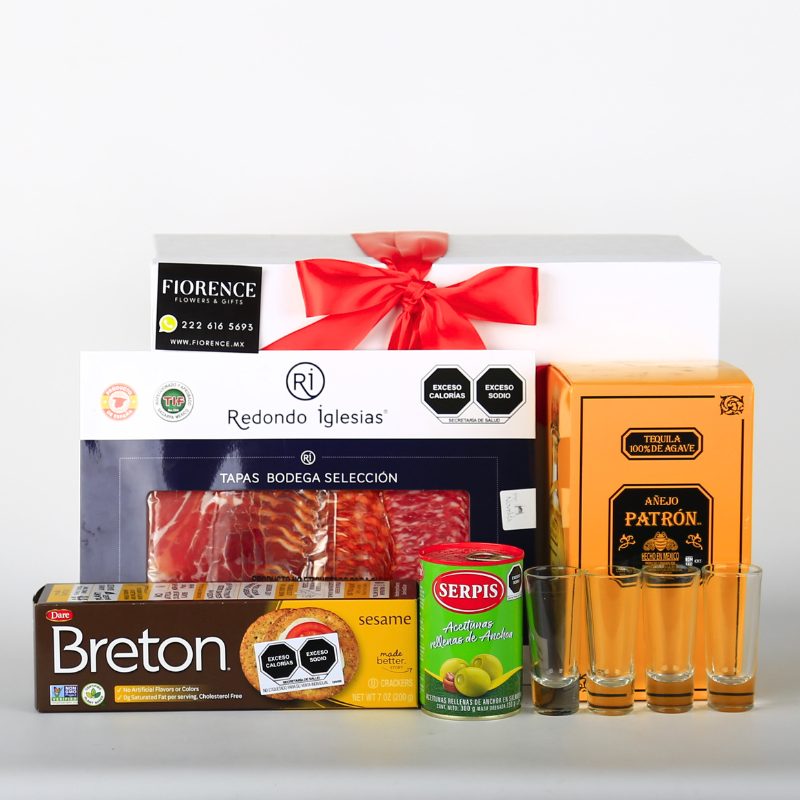 Increíble Regalo Gourmet con Tequila Patrón Añejo