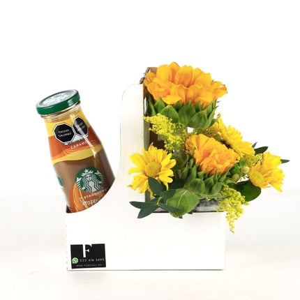 “Golden Sunrise” Coffee and Yellow Flowers