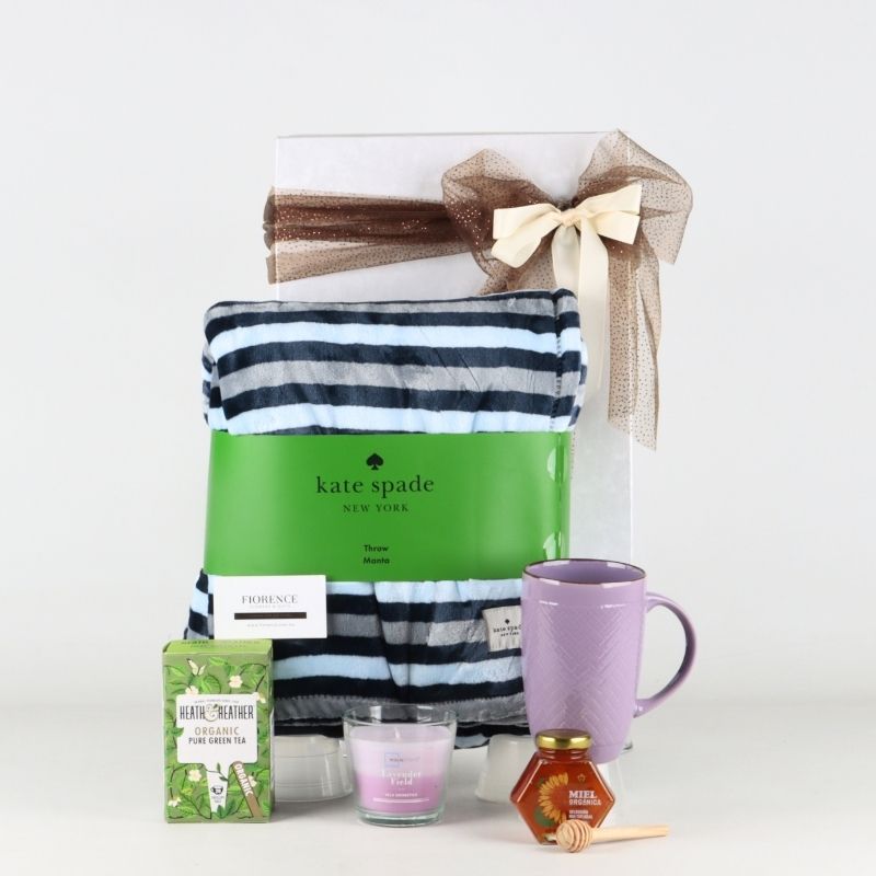 Gift Set Cozy Moments – Cobija Kate Spade, Té & Miel