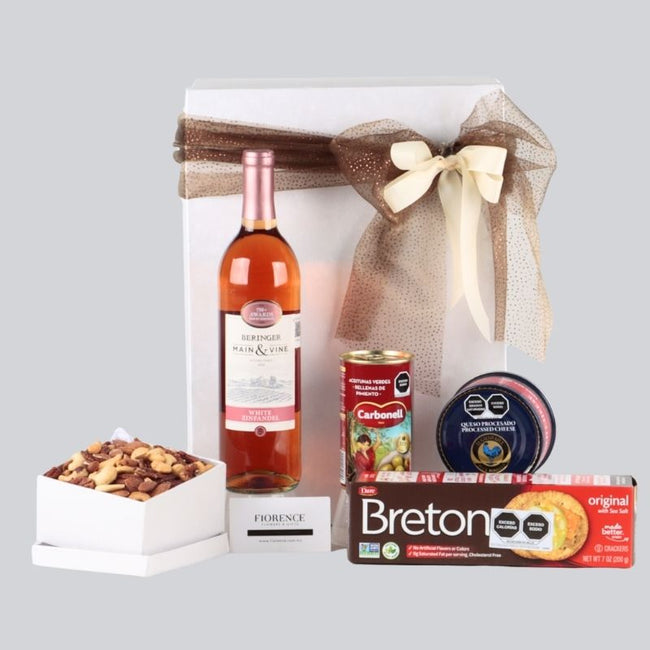 Selección Gourmet Rosé | Vino Beringer, Queso & Delicias Premium