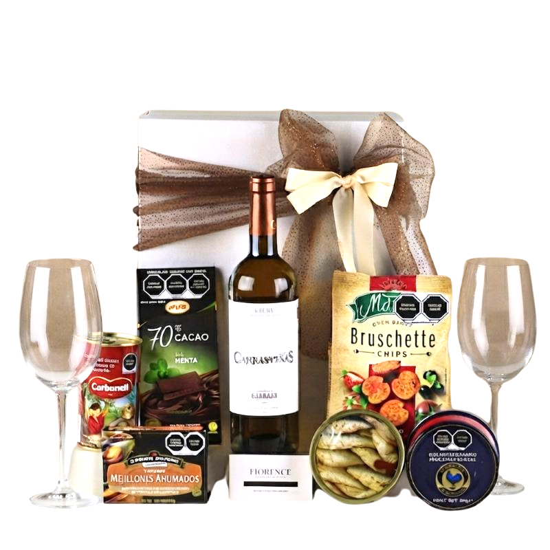 Carrasviñas White Wine Gift Box | Gourmet Seafood Selection